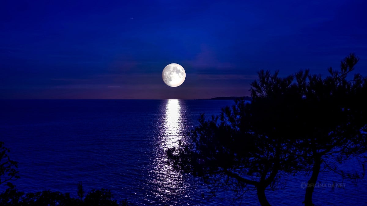 Qual a fase da Lua nesta terça, 4 de novembro de 2025. Imagem: Oficina da Net