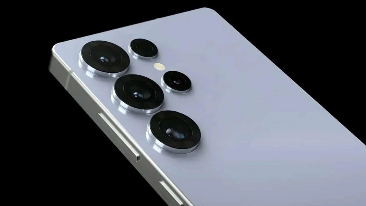 Renderização de um celular da Samsung