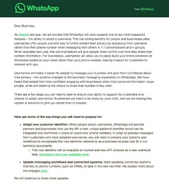 Comunicado enviado pelo WhatsApp. Imagem: Reprodução