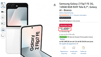 Galaxy Z Flip7 FE em oferta na Amazon