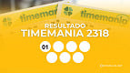 Resultado da Timemania 2318 de hoje (08/11); veja os números sorteados Resultado da Timemania 2318 de hoje (08/11); veja os números sorteados