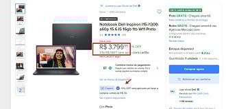 Oferta do Notebook Dell
