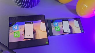 Tela aberta comparado com o S25 Ultra