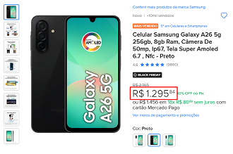 Oferta do Galaxy A26