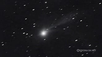 Cometa 3I/ATLAS visto em 8 de novembro. Imagem: Michael Jäger & Gerald Rhemann/Observatório Aéreo de Martinsberg