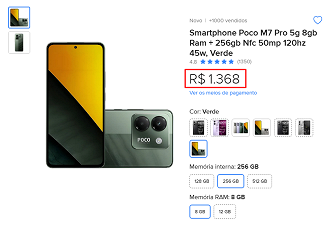 Oferta do POCO M7 Pro