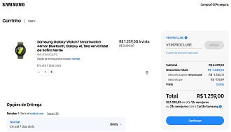 Samsung Galaxy Watch7 por R$ 1.259,00 nessa semana!