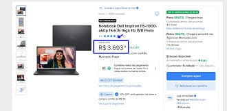 Notebook da Dell em oferta