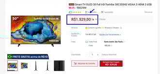 Oferta da TV Toshiba