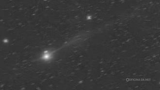 Cometa 3I/ATLAS surge com uma cauda ainda maior. Foto: The Virtual Telescope Project/Gianluca Masi