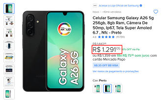 Oferta do Galaxy A26