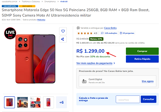 Oferta do Edge 50 Neo