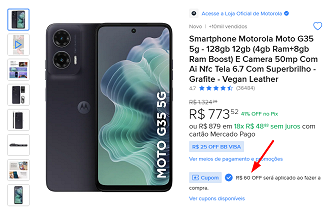 Oferta do Moto G35 5G