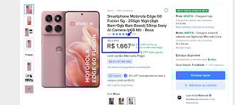 Motorola Edge 60 Fusion em oferta