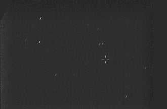 Foto captura pelo rover Perseverance em 4 de outubro mostra o aglomerado 3I/ATLAS como uma mancha tênue contra um fundo de estrelas. crédito: NASA/JPL-Caltech/ASU/MSSS