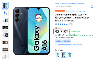 Oferta do Galaxy A16 4G