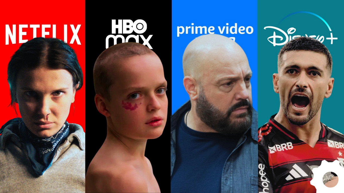 Lançamentos da Netflix, Max, Prime Video e Disney+ nesta semana de 24 a 30 de novembro. Imagem: Oficina da Net