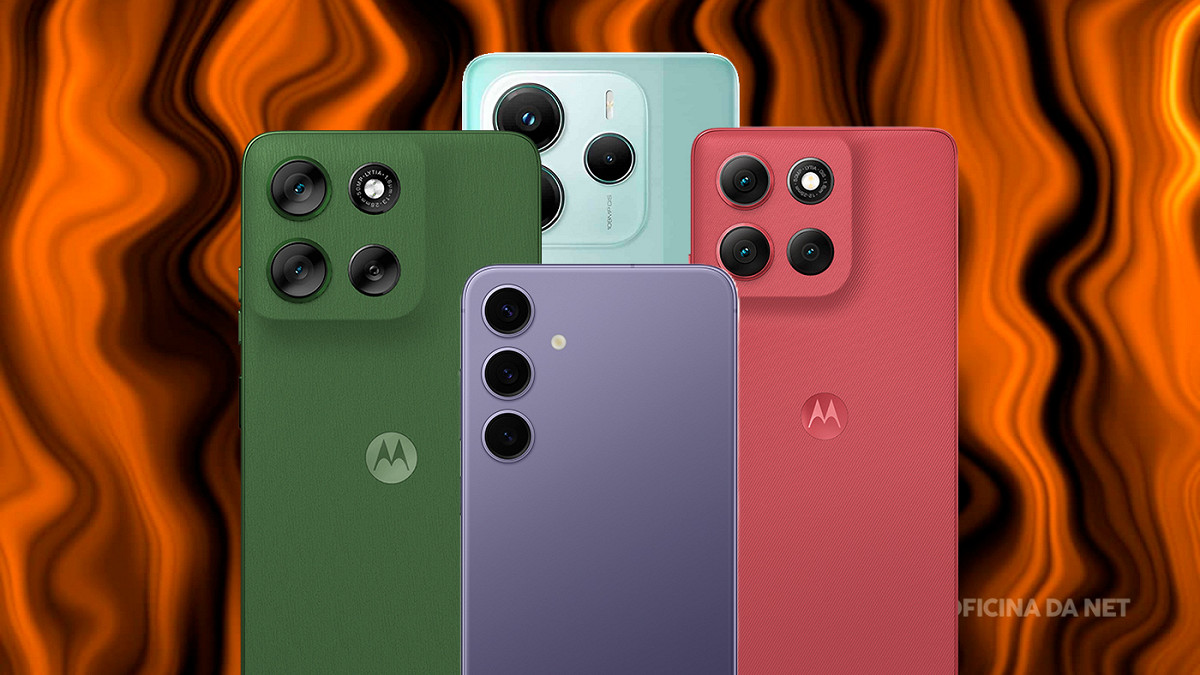 Celulares em oferta na Amazon. Imagem: Oficina da Net