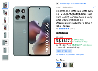 Oferta do Moto G56 5G