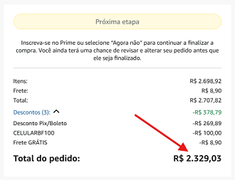 Cupom CELULARBF100 funciona