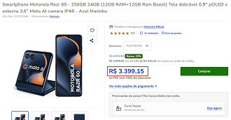 Oferta do Motorola Razr 60