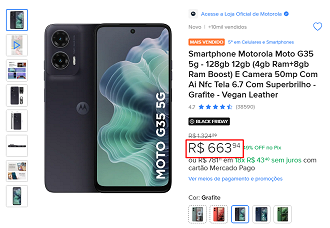 Oferta do Moto G35 5G