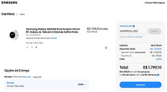Samsung Galaxy Watch8 por R$ 1.799,10 na Black Friday!