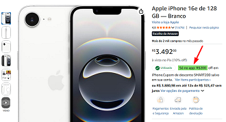 Oferta do iPhone 16e