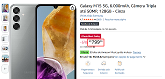 Oferta do Galaxy M15 5G