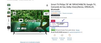 Promoção da TV Philips
