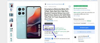 Motorola Moto G15 em oferta