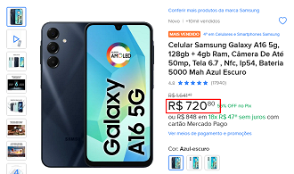 Oferta do Galaxy A16 5G