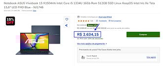Notebook da Asus em oferta