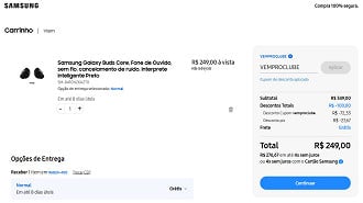 Galaxy Buds Core de R$ 349,00 por R$ 249,00 à vista!