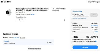 Galaxy Watch8 por R$ 1.799,00 na loja oficial da Samsung!