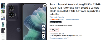 Oferta do Moto G35 5G