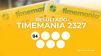 Resultado da Timemania 2327: veja os números sorteados de hoje, 4 de dezembro