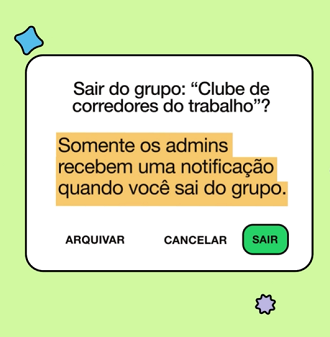 Agora o aviso vai apenas para os admins do grupo