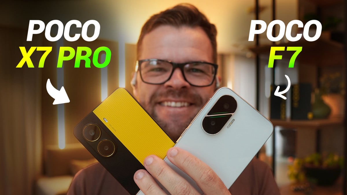 POCO X7 Pro vs POCO F7. Imagem: Oficina da Net