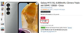 Oferta do Galaxy M15 5G