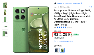 Oferta do Motorola Edge 60