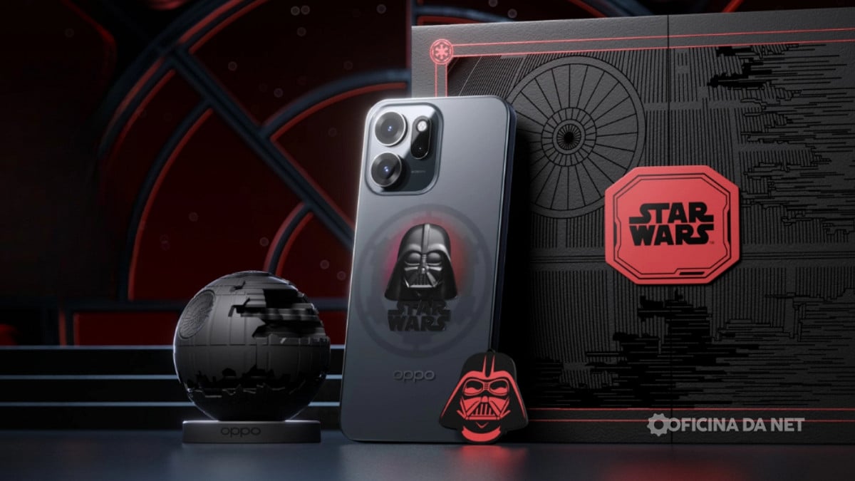 OPPO surpreende e lança o smartphone mais bonito já feito para fãs de Star Wars. Imagem: Oficina da Net