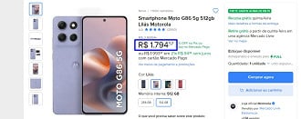 Oferta do Moto G86