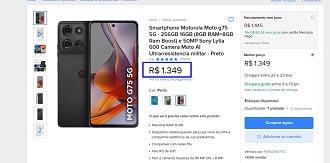 Oferta do Moto G75 5G