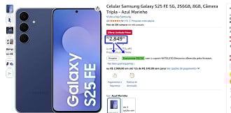 Oferta do Galaxy S25 FE