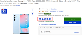 Oferta do Galaxy S24 FE