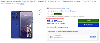 Oferta do Motorola Edge 60 Pro