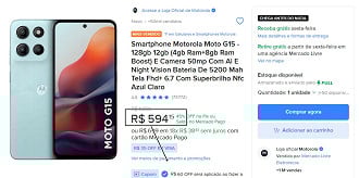 Oferta do Moto G15