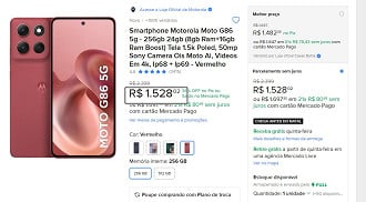 Oferta do Moto G86