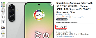 Galaxy A56 em oferta na Amazon